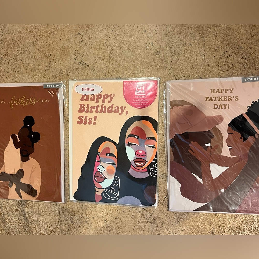 Lot of Three Greeting Cards New Happy Birthday Card and 2 Happy Fathers Day Car